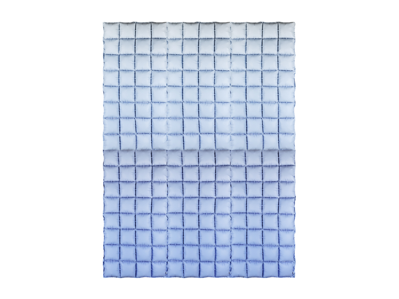Balon foliowy kurtyna, niebieskie ombre, 72x143 cm - obrazek 3