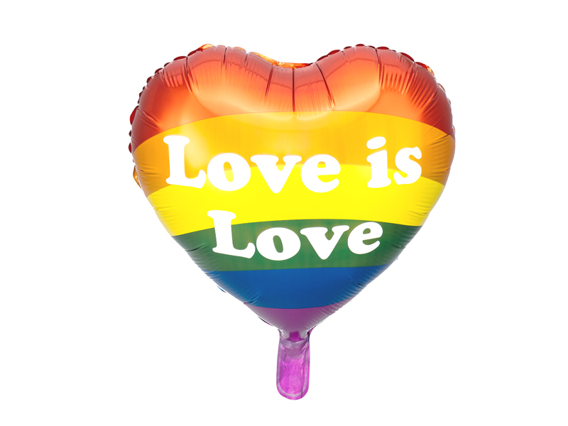 Balon foliowy Love is Love, 35cm, mix