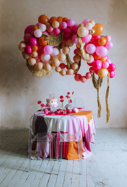 Balony z łącznikiem, 33 cm, jasny różowy (1 op. / 20 szt.) - obrazek 6