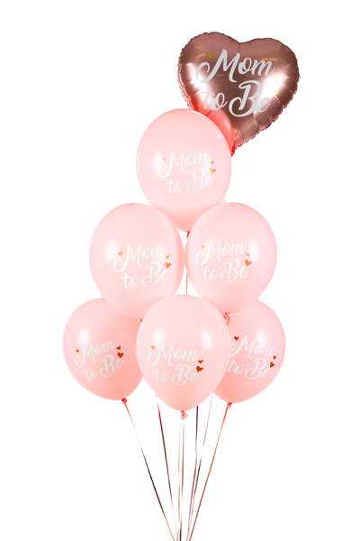 Balony 30 cm, Mom to Be, Pastel Pale Pink (1 op. / 6 szt.) - obrazek 2