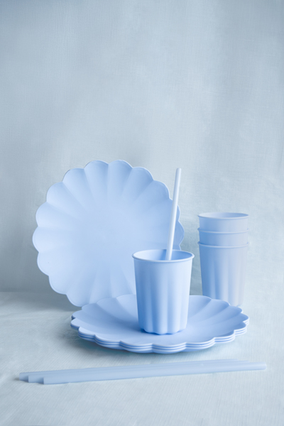 Słomki plastikowe, 23 cm, błękitny (1 op. / 12 szt.) - obrazek 2