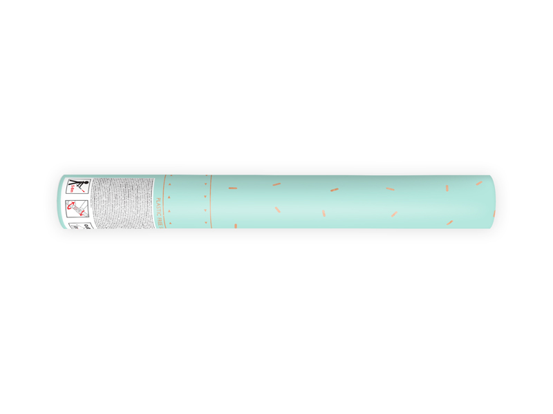 Tuba strzelająca konfetti, 40 cm, różowe złoto - obrazek 2