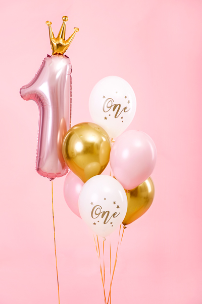 Balony 30cm, One, Pastel Pale Pink (1 op. / 6 szt.) - obrazek 2