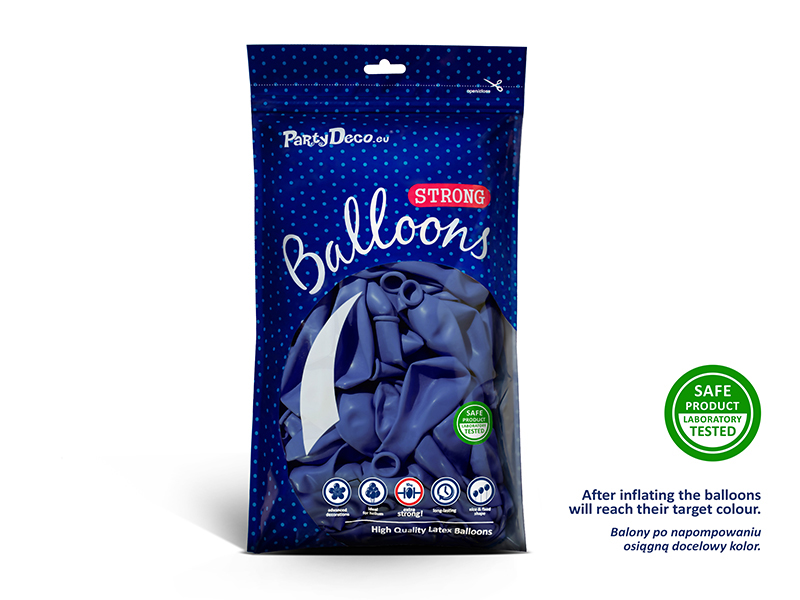 Balony Strong 27cm, Pastel Ultramarine (1 op. / 100 szt.) - obrazek 2
