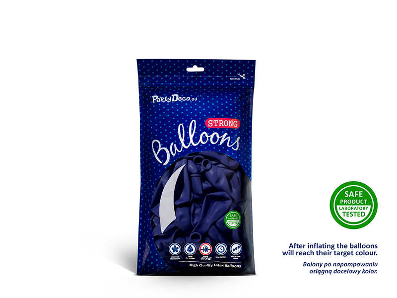 Balony Strong 12cm, Pastel Royal Blue (1 op. / 100 szt.) - obrazek 2
