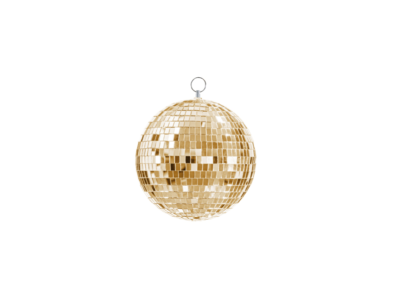 Kula lustrzana disco, szampański złoty, 20 cm