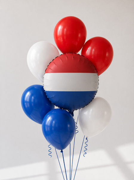 Balon foliowy Flaga Holandii, 35 cm, mix - obrazek 3