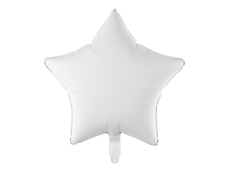 Balon foliowy Gwiazdka, 40 cm, biały