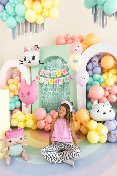 Baner Happy Birthday Koci Domek Gabi, 180 x 15 cm, mix - obrazek 4