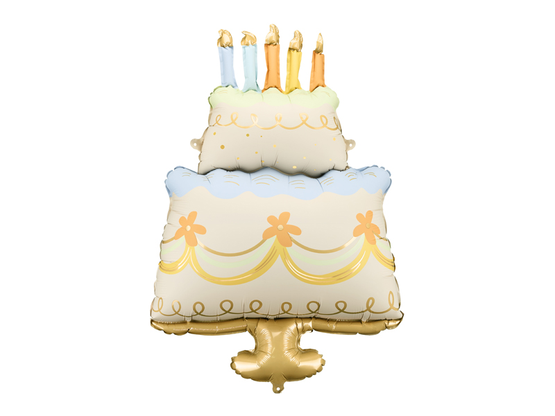 Balon foliowy Tort, 62x104 cm, mix