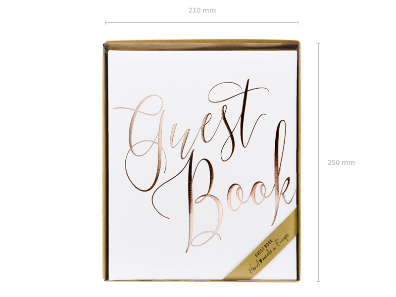 Księga Gości Guest book, 20x24,5cm, biały, 22 kartki - obrazek 6