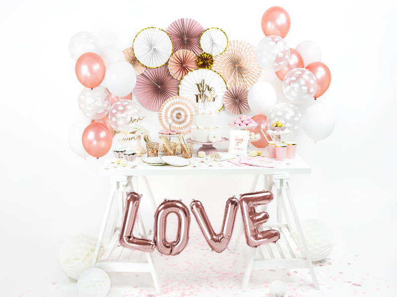 Balony 23cm, Metallic Rose Gold (1 op. / 100 szt.) - obrazek 3
