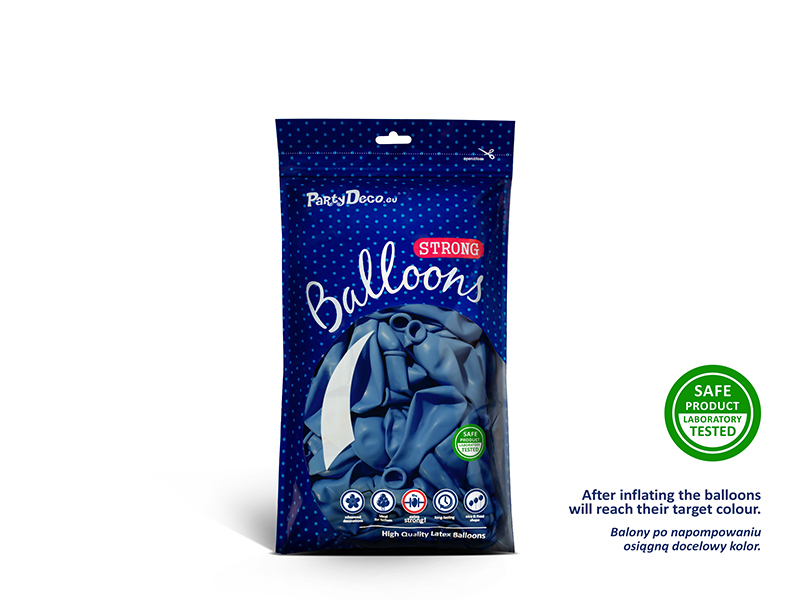 Balony Strong 12cm, Pastel Corn. Blue (1 op. / 100 szt.) - obrazek 2
