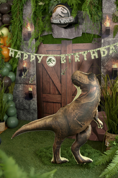 Balon foliowy Jurassic World T-Rex, 92x98 cm, brązowy - obrazek 2