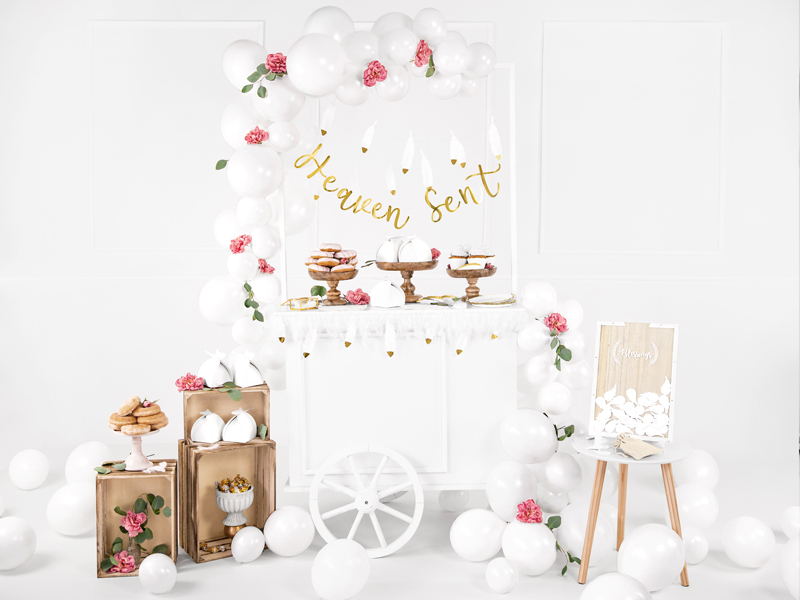 Balony Strong 27cm, Pastel Pure White (1 op. / 100 szt.) - obrazek 3