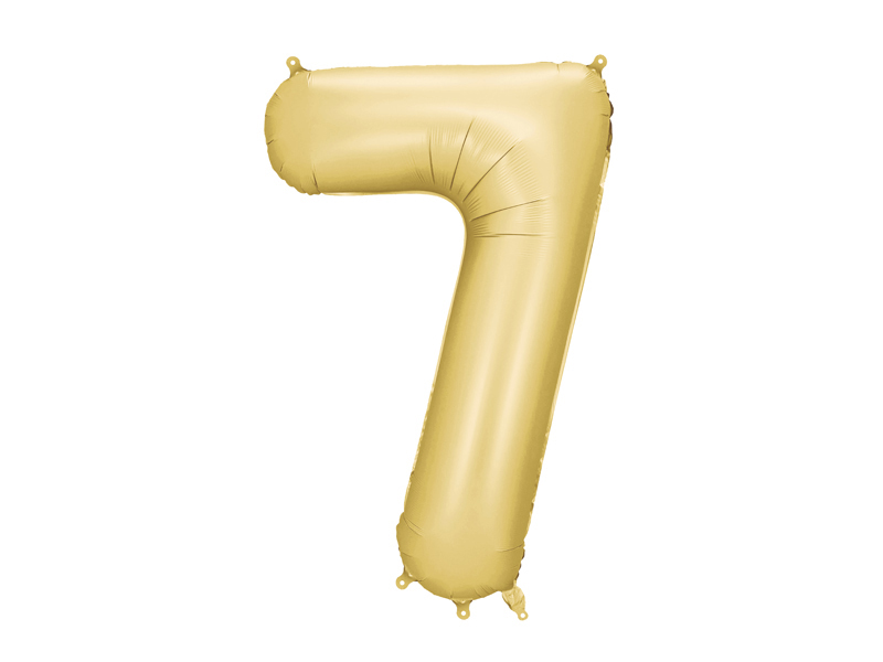 Balon foliowy Cyfra '7', 86cm, złoty