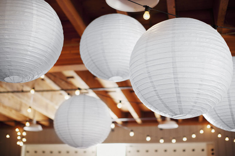 Lampion papierowy, biały, 20cm - obrazek 3