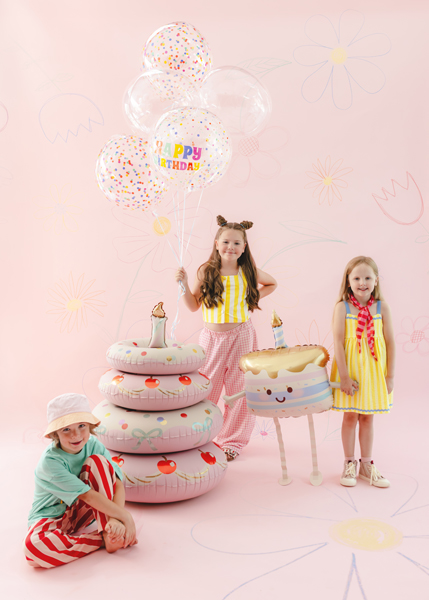 Balon Bubble Happy Birthday, 60 cm, transparentny - obrazek 3