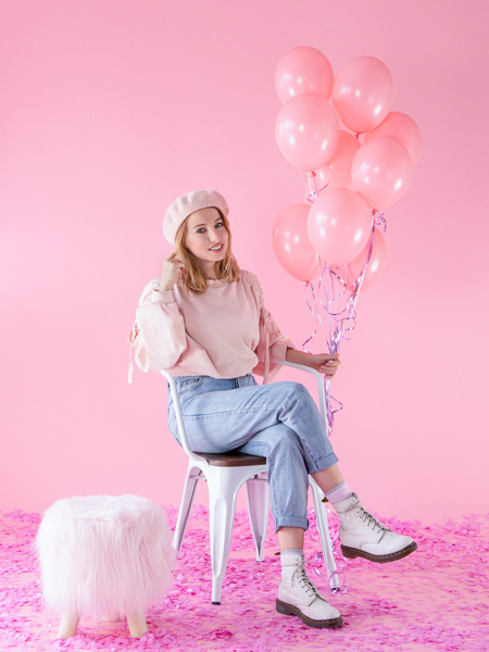Balony Strong 27cm, Pastel Baby Pink (1 op. / 100 szt.) - obrazek 6