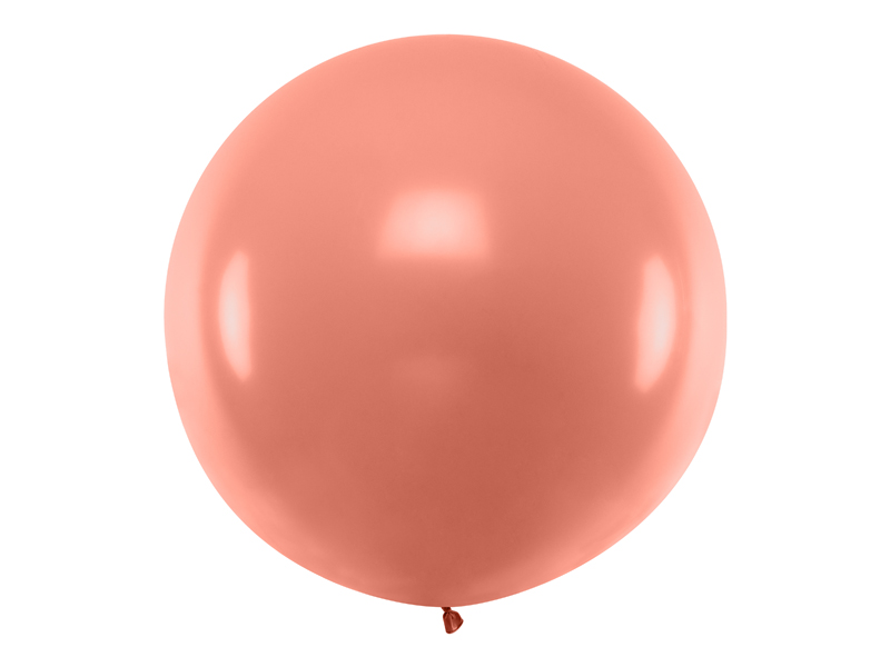 Balon okrągły 1m, Metallic Rose Gold