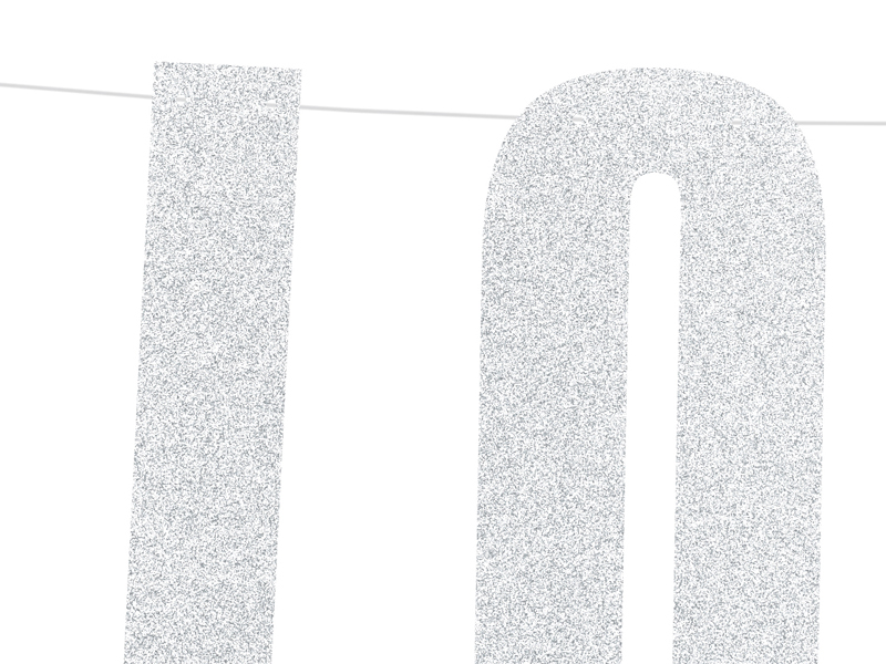 Baner Love, srebrny, 21x55cm - obrazek 2