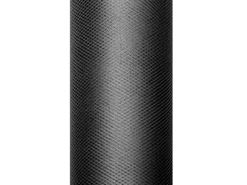 Tiul gładki, czarny, 0,3 x 9m (1 szt. / 9 mb.)