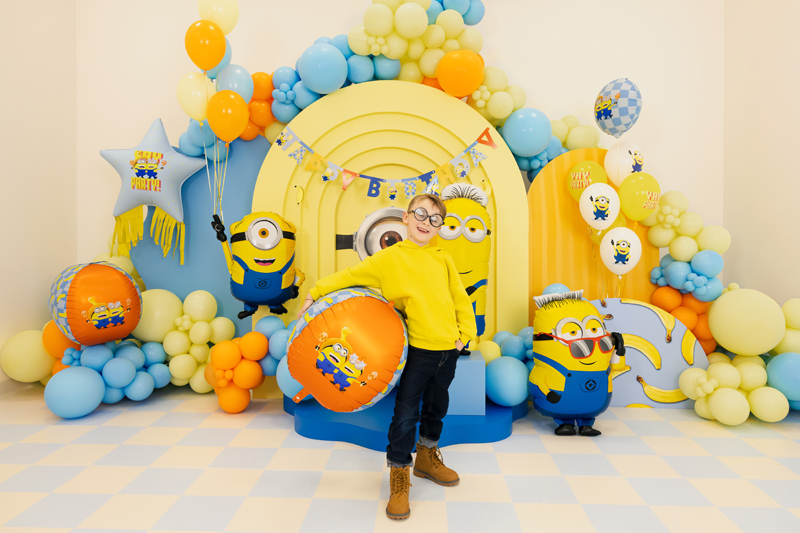 Balon foliowy Piłka w Minionki, 75 cm, mix - obrazek 3