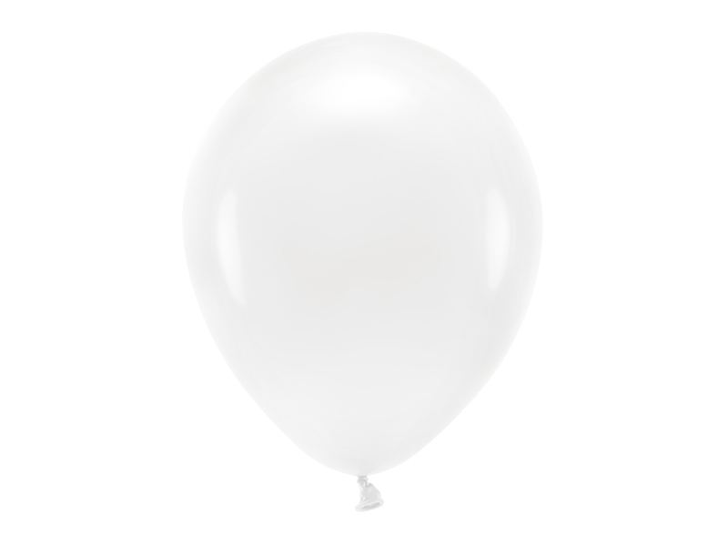 Balony Eco 30cm pastelowe, biały (1 op. / 100 szt.)