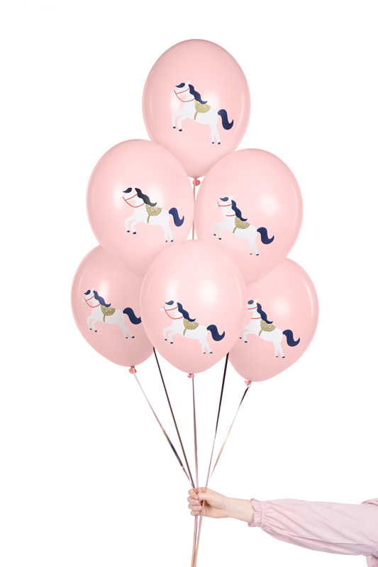 Balony 30 cm, Konik, Pastel Pale Pink (1 op. / 50 szt.) - obrazek 2