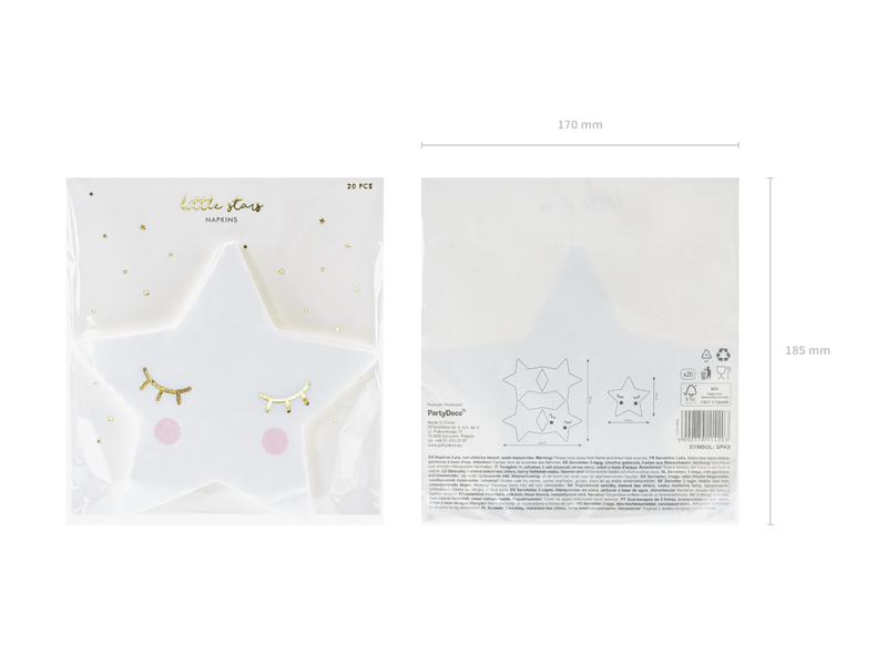 Serwetki Little Star - Gwiazda, 16x16cm (1 op. / 20 szt.) - obrazek 6