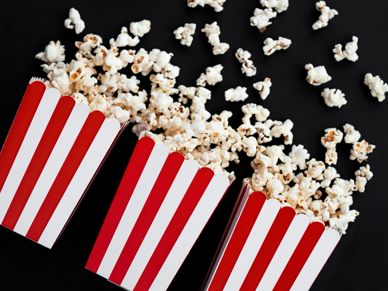 Pudełka na popcorn, mix, 7x7x12,5cm (1 op. / 6 szt.) - obrazek 2