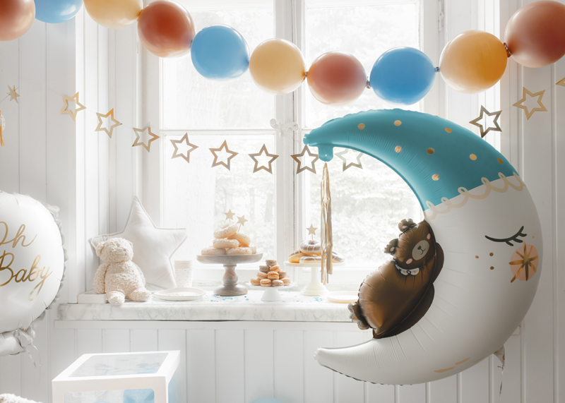 Balony z łącznikiem, 33 cm, jasny niebieski (1 op. / 20 szt.) - obrazek 2