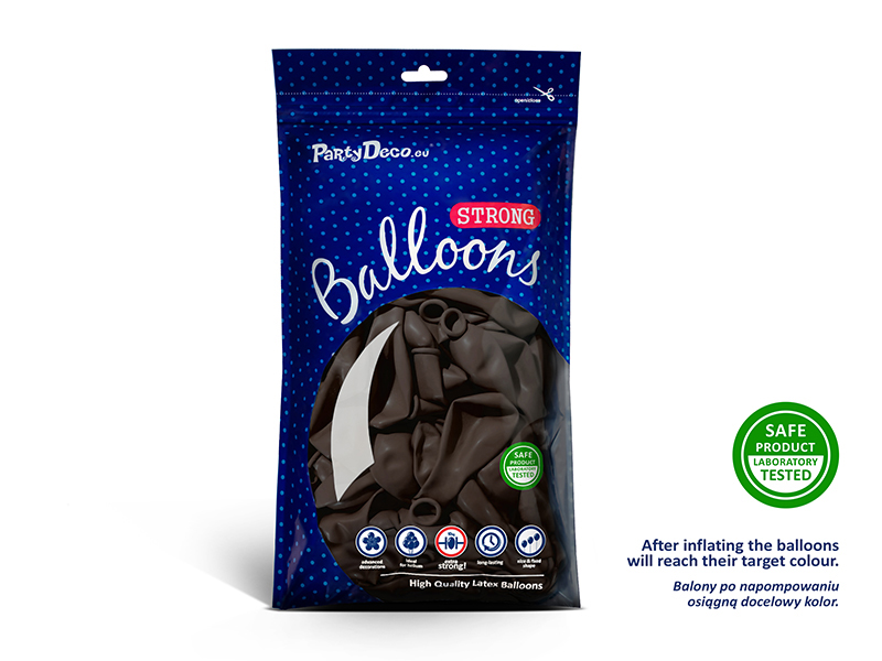 Balony Strong 30cm, Pastel Cocoa Brown (1 op. / 50 szt.) - obrazek 4