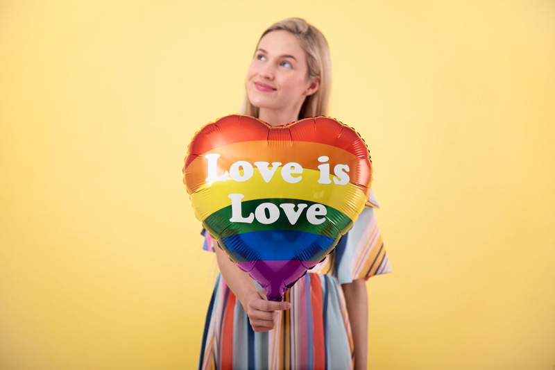 Balon foliowy Love is Love, 35cm, mix - obrazek 3